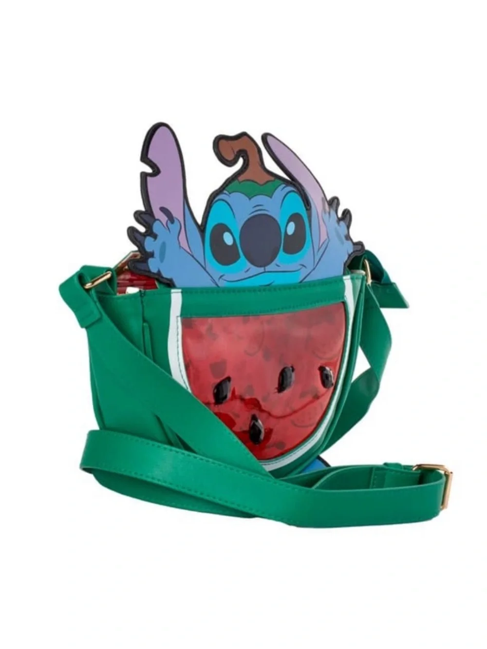 Stitch Watermelon Crossbody Bag for Kids - Green - Picture 2 of 3